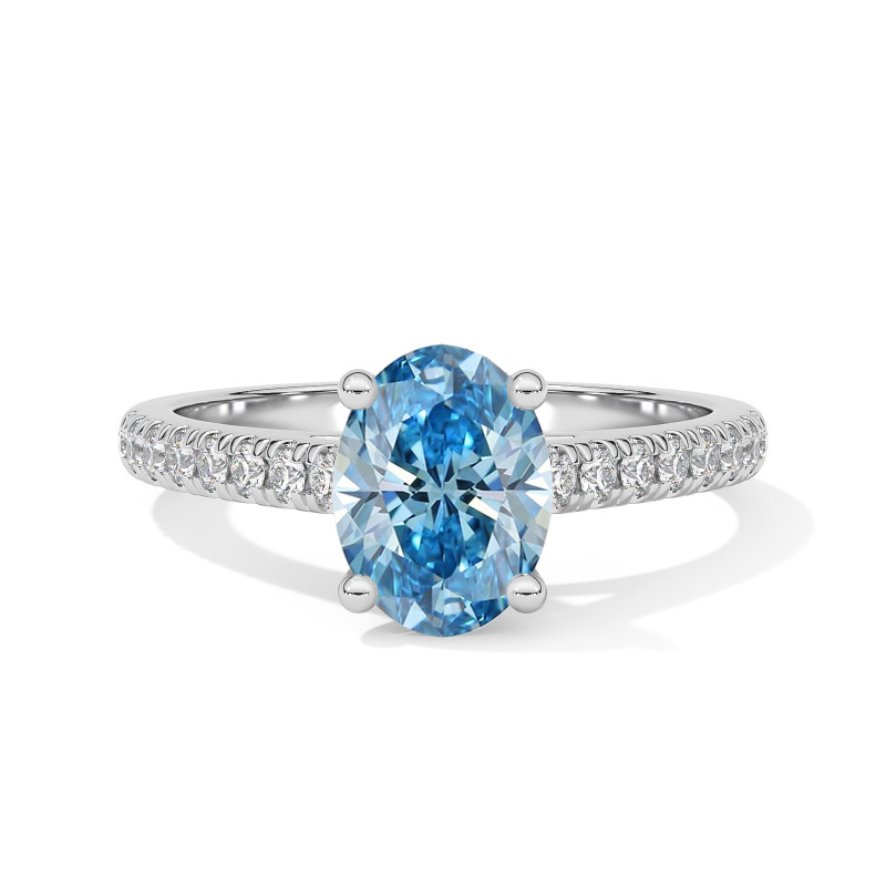 Bague Vendôme Diamants Bleu Ovale