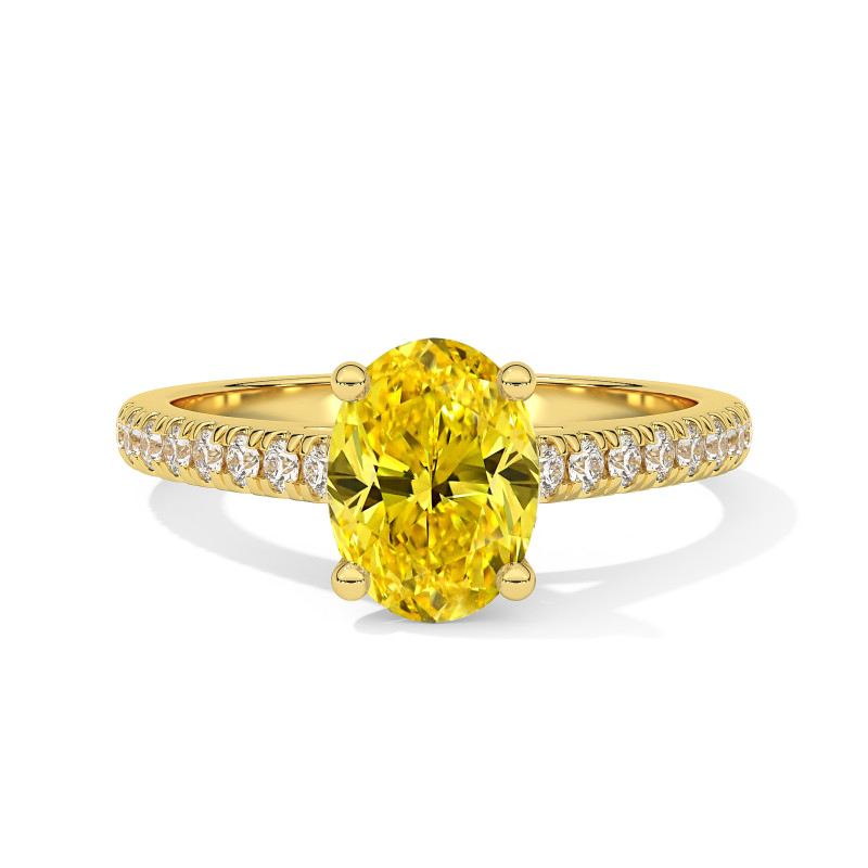 Bague Vendôme Diamants Jaune Ovale