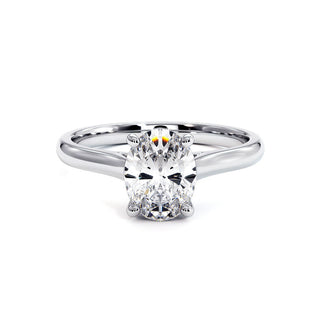 Bague de fiançailles Montaigne en or 18 carats avec diamant de laboratoire ovale de 0,30 carat, à moins de 1 000 €