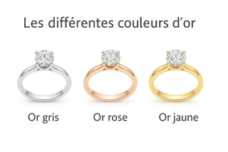 Quelles sont les différences entre l’or jaune, l’or rose et l’or blanc ?