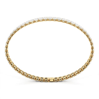 BRACELET RIVIERE DE DIAMANTS TAILLES EMERAUDES