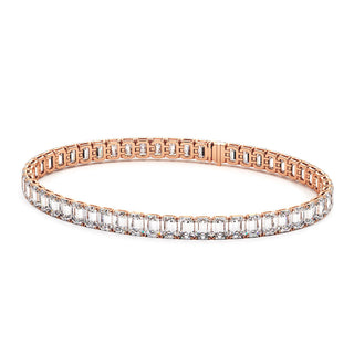 BRACELET RIVIERE DE DIAMANTS TAILLES EMERAUDES