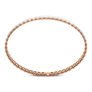 BRACELET RIVIERE DE DIAMANTS TAILLES EMERAUDES