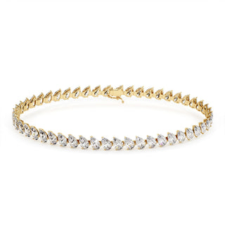 BRACELET RIVIERE DE DIAMANTS POIRES