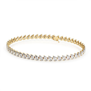 BRACELET RIVIERE DE DIAMANTS POIRES