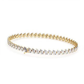 BRACELET RIVIERE DE DIAMANTS POIRES