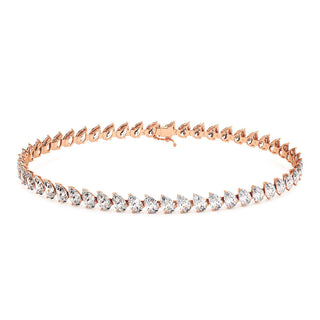 BRACELET RIVIERE DE DIAMANTS POIRES