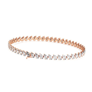 BRACELET RIVIERE DE DIAMANTS POIRES