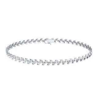 BRACELET RIVIERE DE DIAMANTS POIRES HAUTE JOAILLERIE