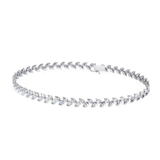 BRACELET RIVIERE DE DIAMANTS POIRES HAUTE JOAILLERIE