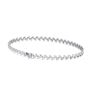 BRACELET RIVIERE DE DIAMANTS POIRES HAUTE JOAILLERIE