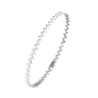 BRACELET RIVIERE DE DIAMANTS POIRES HAUTE JOAILLERIE