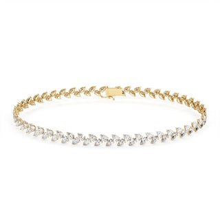 BRACELET RIVIERE DE DIAMANTS POIRES HAUTE JOAILLERIE
