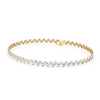 BRACELET RIVIERE DE DIAMANTS POIRES HAUTE JOAILLERIE