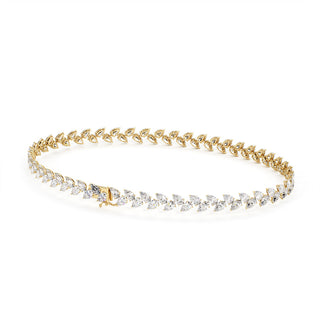 BRACELET RIVIERE DE DIAMANTS POIRES HAUTE JOAILLERIE