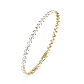 BRACELET RIVIERE DE DIAMANTS POIRES HAUTE JOAILLERIE