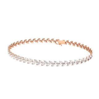 BRACELET RIVIERE DE DIAMANTS POIRES HAUTE JOAILLERIE