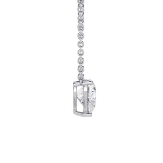 Pendentif Montaigne Cœur, diamants de laboratoire, or blanc 18 carats ou platine 950 — Maison Laveran Paris