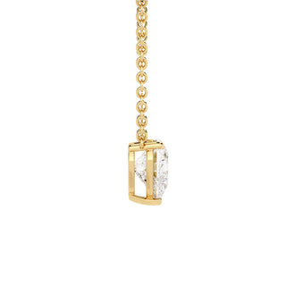Pendentif Montaigne Cœur, diamants de laboratoire, or jaune 18 carats — Maison Laveran Paris