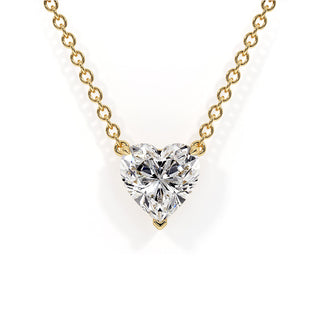 Pendentif Montaigne Cœur, diamants de laboratoire, or jaune 18 carats — Maison Laveran Paris