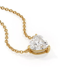 Pendentif Montaigne Cœur, diamants de laboratoire, or jaune 18 carats — Maison Laveran Paris