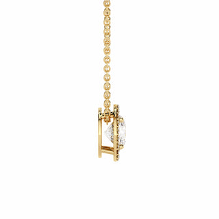 Pendentif Vendôme Diamant Rond, diamants de laboratoire, or jaune 18 carats — Maison Laveran Paris