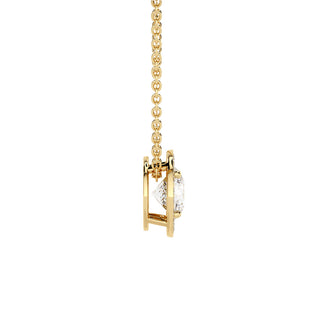 Pendentif Georges V Diamant Rond, diamants de laboratoire, or jaune 18 carats — Maison Laveran Paris