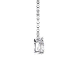 Pendentif Diamant Montaigne Poire, diamants de laboratoire, or blanc 18 carats ou platine 950 — Maison Laveran Paris