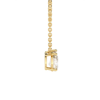 Pendentif Diamant Montaigne Poire, diamants de laboratoire, or jaune 18 carats — Maison Laveran Paris