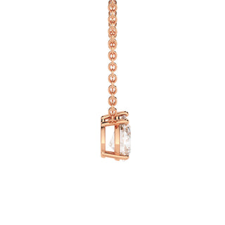 Pendentif Diamant Montaigne Poire, diamants de laboratoire, or rose 18 carats — Maison Laveran Paris