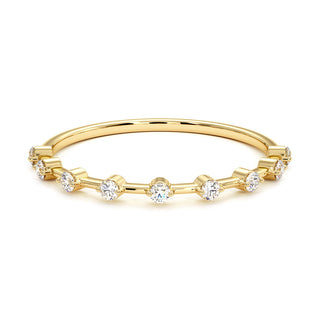 Demi-Alliance Saint-Louis, diamants de laboratoire, or jaune 18 carats — Maison Laveran Paris