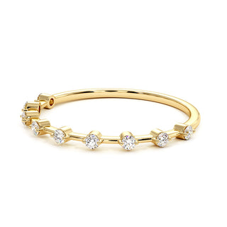 Demi-Alliance Saint-Louis, diamants de laboratoire, or jaune 18 carats — Maison Laveran Paris