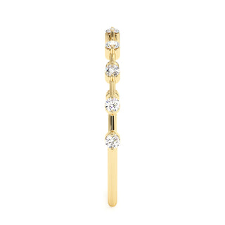 Demi-Alliance Saint-Louis, diamants de laboratoire, or jaune 18 carats — Maison Laveran Paris