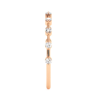 Demi-Alliance Saint-Louis, diamants de laboratoire, or rose 18 carats — Maison Laveran Paris