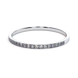 Demi-Alliance Concorde Griffes, diamants de laboratoire, or blanc 18 carats ou platine 950 — Maison Laveran Paris