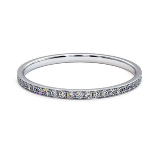 Demi-Alliance Concorde Griffes, diamants de laboratoire, or blanc 18 carats ou platine 950 — Maison Laveran Paris