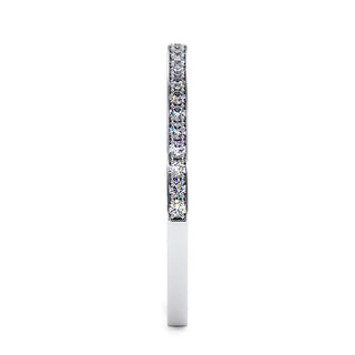 Demi-Alliance Concorde Griffes, diamants de laboratoire, or blanc 18 carats ou platine 950 — Maison Laveran Paris