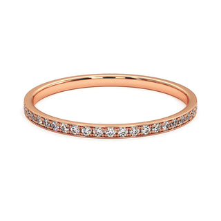 Demi-Alliance Concorde Griffes, diamants de laboratoire, or rose 18 carats — Maison Laveran Paris