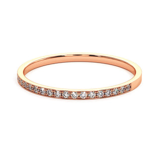 Demi-Alliance Concorde Griffes, diamants de laboratoire, or rose 18 carats — Maison Laveran Paris