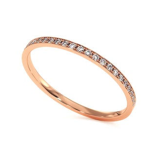 Demi-Alliance Concorde Griffes, diamants de laboratoire, or rose 18 carats — Maison Laveran Paris