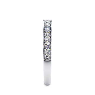 Demi-Alliance Georges V, diamants de laboratoire, or blanc 18 carats ou platine 950 — Maison Laveran Paris