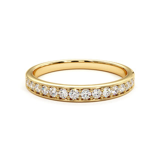 Demi-Alliance Georges V, diamants de laboratoire, or jaune 18 carats — Maison Laveran Paris