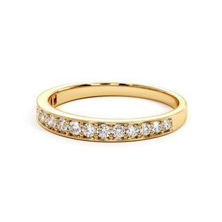Demi-Alliance Georges V, diamants de laboratoire, or jaune 18 carats — Maison Laveran Paris