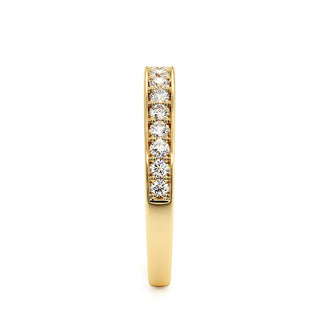 Demi-Alliance Georges V, diamants de laboratoire, or jaune 18 carats — Maison Laveran Paris