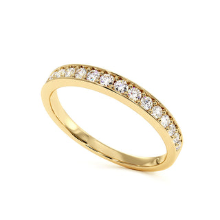 Demi-Alliance Georges V, diamants de laboratoire, or jaune 18 carats — Maison Laveran Paris