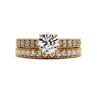Demi-Alliance Georges V, diamants de laboratoire, or jaune 18 carats — Maison Laveran Paris