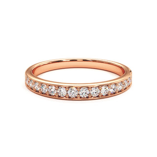 Demi-Alliance Georges V, diamants de laboratoire, or rose 18 carats — Maison Laveran Paris