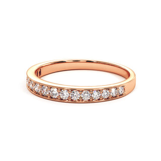 Demi-Alliance Georges V, diamants de laboratoire, or rose 18 carats — Maison Laveran Paris