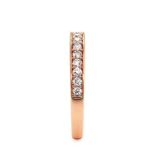 Demi-Alliance Georges V, diamants de laboratoire, or rose 18 carats — Maison Laveran Paris