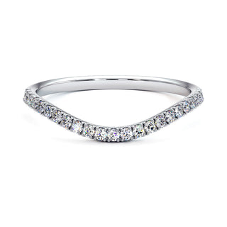 Demi-Alliance Diamants Wagram, diamants de laboratoire, or blanc 18 carats ou platine 950 — Maison Laveran Paris